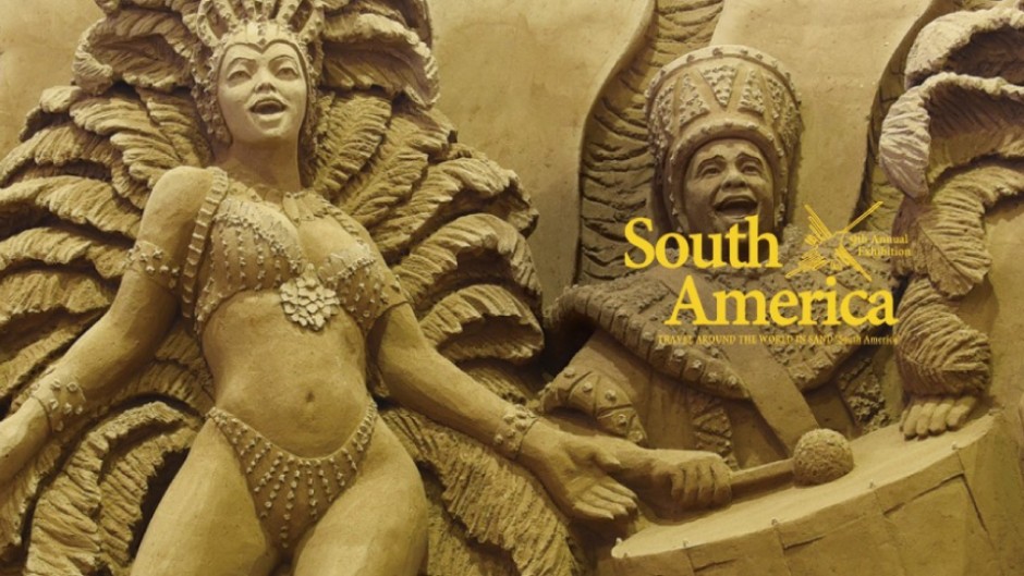 鳥取砂丘で観られる大迫力の砂の芸術「砂で世界旅行・南米編」