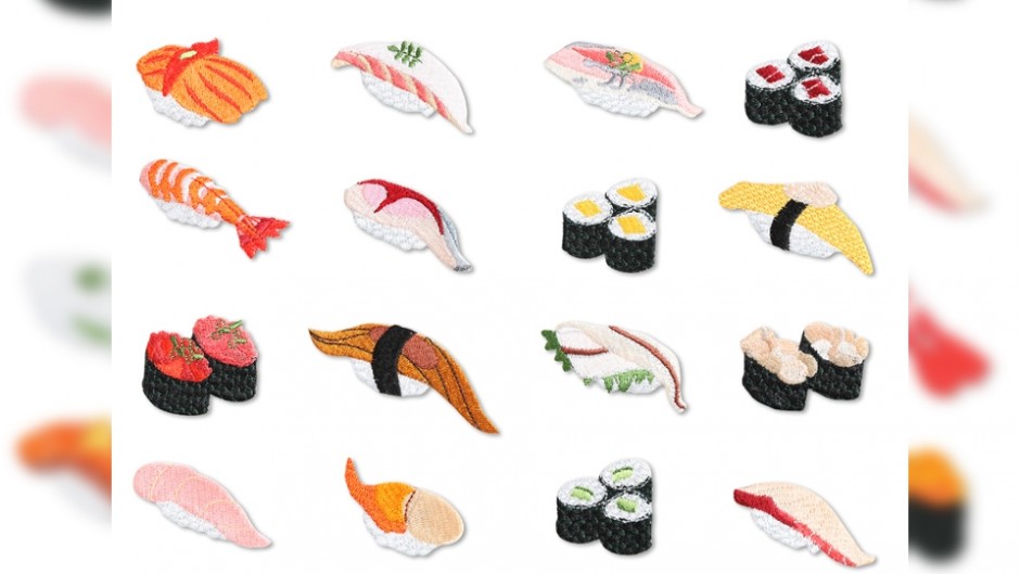 全て食べられません！江戸前寿司展のお寿司は「刺繍」で出来ています！