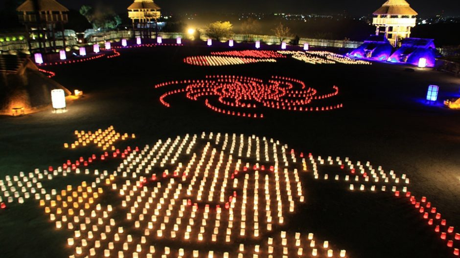 吉野ヶ里歴史公園で光のイベント『吉野ヶ里　光の響』が開催！弥生的な光のイベントを楽しもう！
