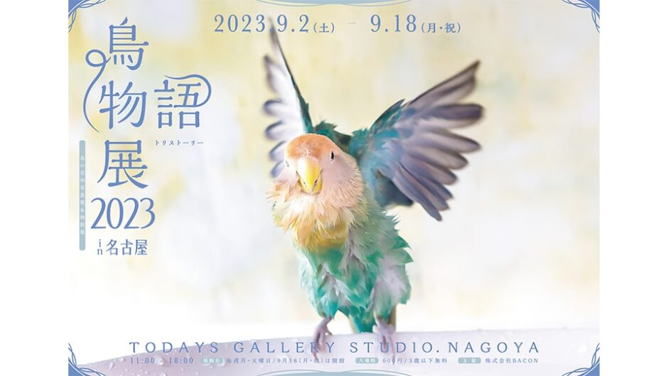 鳥の合同写真展＆物販展「鳥物語トリストーリー展 2023 in 名古屋」開催